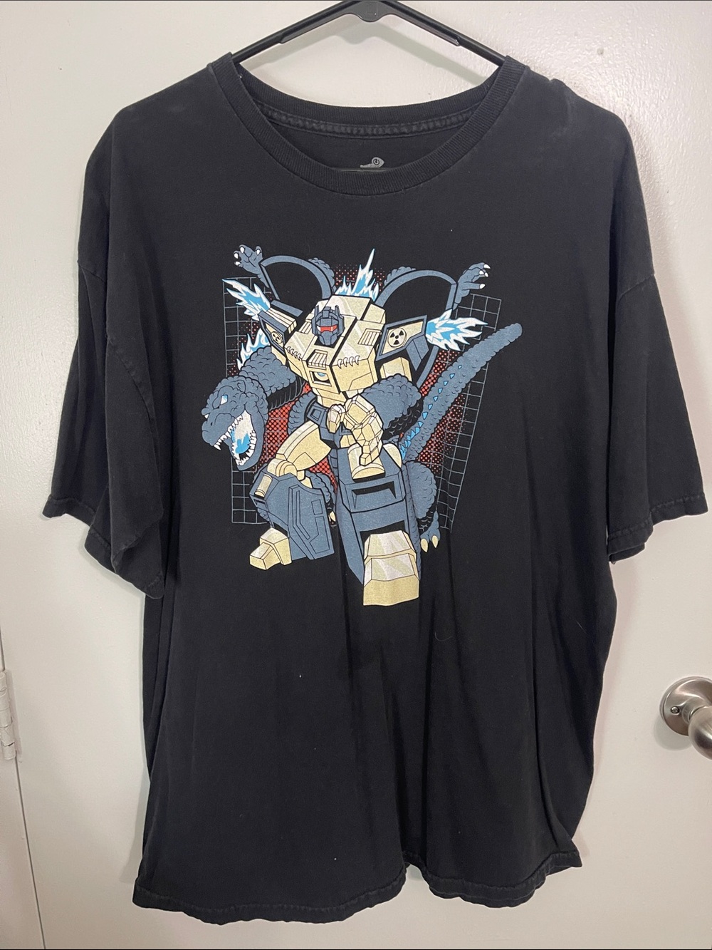 Black Graphic Robot & Monster Tee